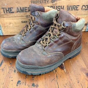 RJ Colt Boundary Mens 9.5 M Brown‎ Leather Hiking Work Boots Hunting Outdoors